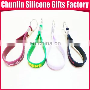 2017swirl and Embossed Silicone Rubber Keychains thumbnail-3