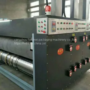 High Speed Printer Slotter Machine Automatic Flexo Slotter 4colours Die Cutter and Stacker thumbnail-2