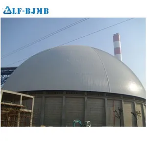Prefabricated Long Span Galvanized Steel Space Frame Structure Coal Yard Storage Coal Storage Shed thumbnail-3