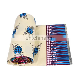 Wholesale 2019 in Stock 100% Cotton Wax Prints African Wax Fabric thumbnail-3