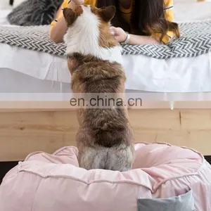 High End Pet Bed Luxury Dog Bed Soft Velvet Pet Sofa With Removable Cover Available in Multiple Colors thumbnail-6