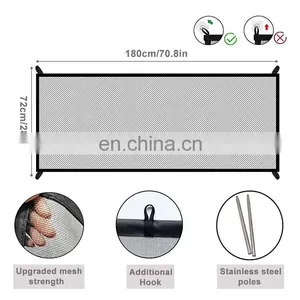 Best Selling Mesh Pet Magic Gate Portable Folding Safe Guard Magic Gate for Dogs thumbnail-2