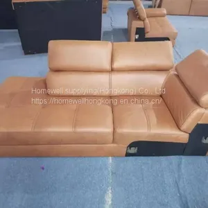 Hot Sell Italian Corner Sofa HF-S770 2 Seater With Chaise Leathaire Upholstery Livingroom Furniture thumbnail-2