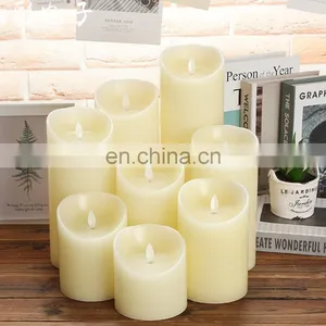 2020 Flameless 3 AAA BATTERY OPERATED Led Pillar Candles thumbnail-2