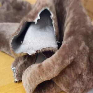 Long Wool Real Australian Merino Sheepskin Fur Shoe Lining For Boot Slipper Collar Garment Glove thumbnail-4