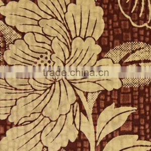 Flock on Flock Fabric for Sofa With Flower Pattern Elegant Dignity thumbnail-2