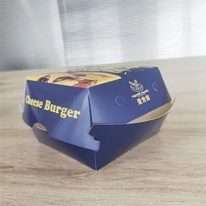 Recyclable Paper Hamburger Box Takeaway Lunch Box thumbnail-1