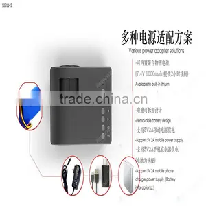 Black 2015 UNIC UC18 Mini Projector With HDMI TF Card USB CVBS LED Proyector for Home Theater Cinema Pico thumbnail-2