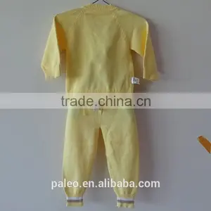 New Born Baby Knitted Designs Lacing Sweater Twinsets thumbnail-2