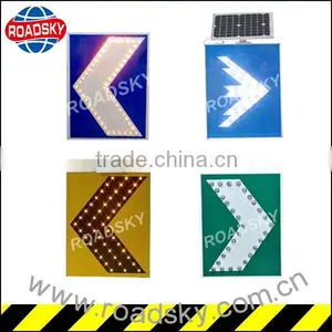 Yellow Aluminum / Plastic Blinking Arrow Sign For Sale thumbnail-1