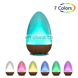 Hot Selling Portable Air 7 Color Led Light Wooden Base Humidifier Aroma Diffuser 120ml thumbnail-4