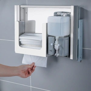 Automatic Hand Soap Dispenser Powered Wall Mount Abs thumbnail-1