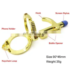 Multi-Tool Phone Stents Hands Free Touchless No Touch Screen Stylus Door Opener Keychain With Bottle Opener thumbnail-5