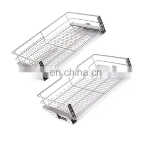 Kitchen OEM Steel Stainless Surface Technical Flat Support Pull Basket thumbnail-1
