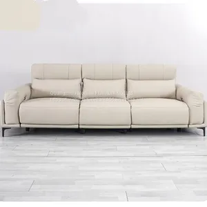Sofa Living Room Leather Small Apartment Straight Row Leisure Sofa Designer Creative Modern Minimalist Combination Down Sofa thumbnail-3
