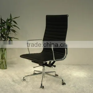 Replica Top Quality Chinese Genuine Leather Classic Black Color Charles and Ray Lift Swivel High Back Chair thumbnail-6