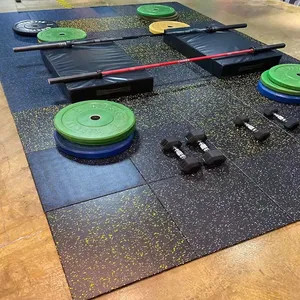 Rubber Flooring Interlocking 50*50/100*100cm Gym Flooring Mat for Sale thumbnail-3