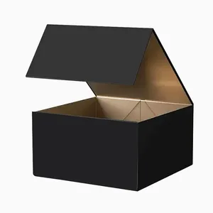 Wholesale Ribbon High-grade Christmas Gift Box Factory Can be Customized Size Carton Black thumbnail-3