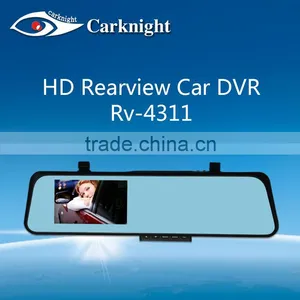 Rearview Mirror Universal Clip on Car DVR With 2-way Video Put +1080P thumbnail-1