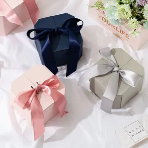 Luxury Paper Gift Packaging Box With Ribbon thumbnail-3