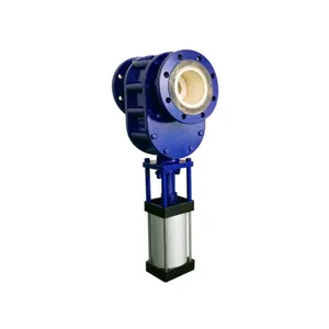 Manufacturer Direct Sales Pneumatic Ceramic Double Gate Valve Pneumatic Flange Gate Valve thumbnail-3