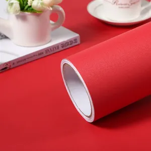 High-quality Solid Textured PVC Furniture Films Self-Adhesive Interior Modern Design Decorative Film thumbnail-1