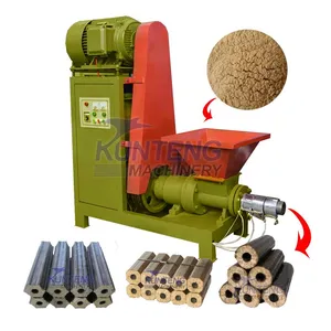 Screw Type Biomass Briquette Making Machines Wood Sawdust Hot Press Extruder Machine Full Line EPC thumbnail-1