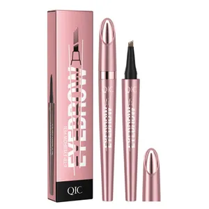 QIC Rose Gold 4-Tip Eyebrow Pen Waterproof, Smooth, Smudge-proof Liquid Eyebrow Pen for a Natural, Feathery Brow Look thumbnail-5