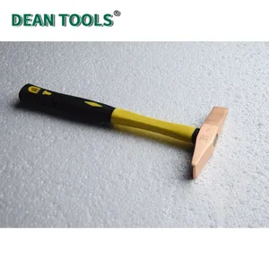 Non-Sparking Scaling Hammer, Beryllium Copper, 300g Head, 280mm Handle, Anti-Slip Grip thumbnail-1