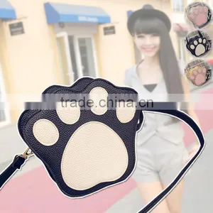 PU Shoulder Cross Body Handbags Purses Ladies Bags Footprint Women Bag thumbnail-1