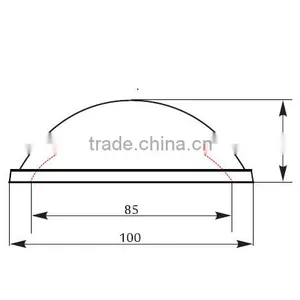 135mm Glass Led Lens for Bay Light 100W 150W 200W thumbnail-2