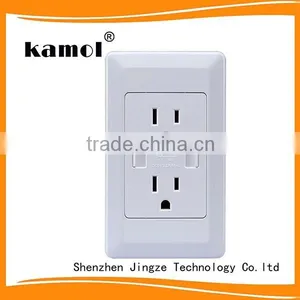 Jingze Supply Usb Wall Outlet Double 3 Pin Receptacle for American and Canada thumbnail-2