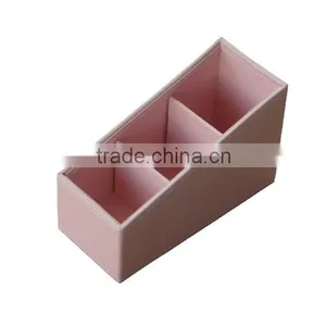 Pu Faux Leather Storage Holder , Remote Control Desk Organiser for Cosmetic Holder for Home and Office ,hotel in Daily Needs thumbnail-2