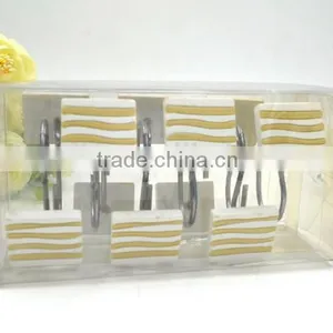 a Variety of Color of Square Polyresin Shower Curtain Hooks thumbnail-2
