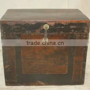 Chinese Antique Shabby Hand Painted Chest thumbnail-1