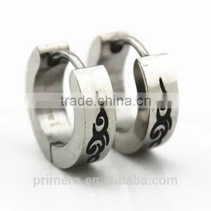 Men Women Stainless Steel Stud Earrings Small Circle Tattoo High Quality Fashion Jewelry thumbnail-4