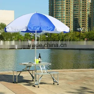 MDF Top Folding Aluminum Picnic Table Foldable Table and Chairs thumbnail-6