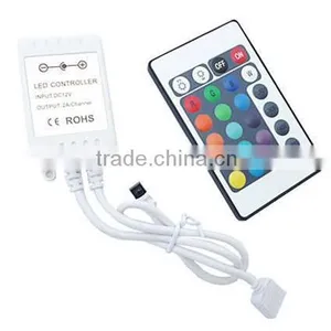 12V/24V 3Channel 6A IR LED RGB Controller 24keys thumbnail-1