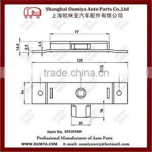 Hot Sale Galvanized Steel Budget Latch/Slam Locks 103103AM thumbnail-2
