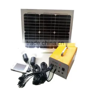 10W 15W 20W 30W DC Solar System Kit , 2 Led Light ,solar Panel , Battery thumbnail-1