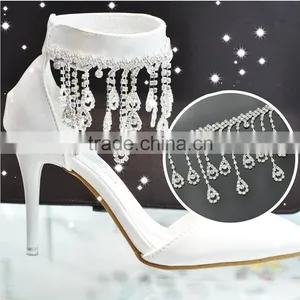 Woman Fashion Blingbling Wholesale Necklace Style Rhinestone Trim Roll Jewelry Chain WRC-222 thumbnail-1