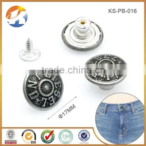 High Quality Brass Custom Metal Button Jeans thumbnail-1