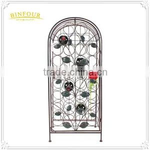High Quality Wire Metal Display Standing Floor Wine Rack/beer Rack Display Shelf thumbnail-5
