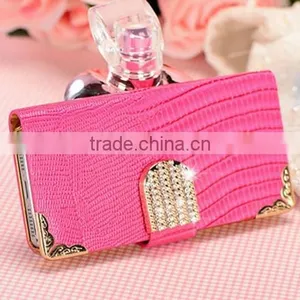 2014 Hot Selling Diamond Magnetic Leather Wallet Flip Mobile Phone Case Cover for Apple Iphone 6 thumbnail-5