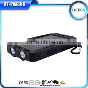 Wholesale Waterproof 8000mah Mobile Solar Panel Battery Charger Universal Portable Power Bank Quality Choice thumbnail-1