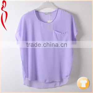 Custom Asymmetrical Images of Ladies Casual Tops China thumbnail-3