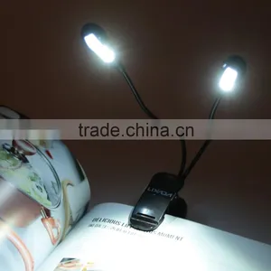 8 LEDs LIADA Dual Fleible Adjustable Lights Reading Clip-on Table Desk Study Lamp Music Score Light thumbnail-1