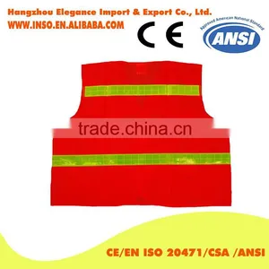 Made In China Excellent Material YELLOW High Visibility Glow in Dark Safety Vest thumbnail-2