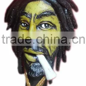 Figurine Shaped Hand Crafted Smoking Pipes - Rasta Man thumbnail-1