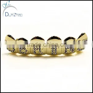 Best Grillz Gold Plated Iced Out Teeth Grillz Bling thumbnail-1